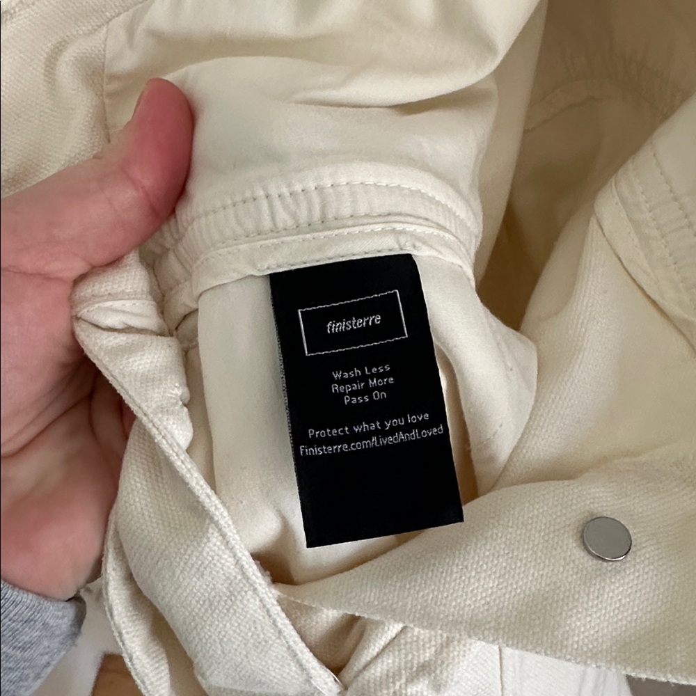 Finisterre • Cream 100% Cotton Denim Overalls Size 12 UK (M in US) - Picture 4 of 11